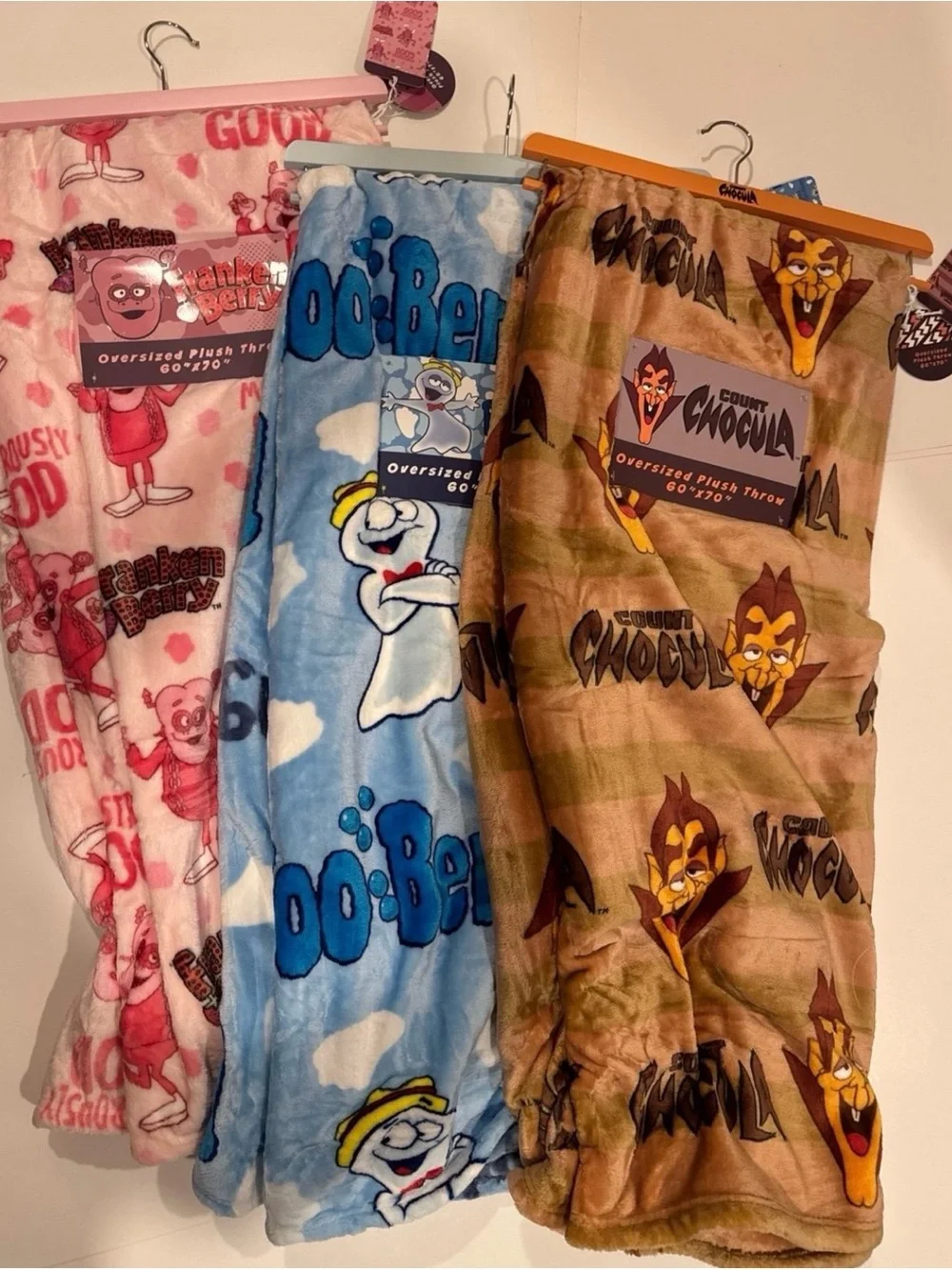 Count Chocula Frankenberry Boo Berry blankets breakfast cereal halloween throw